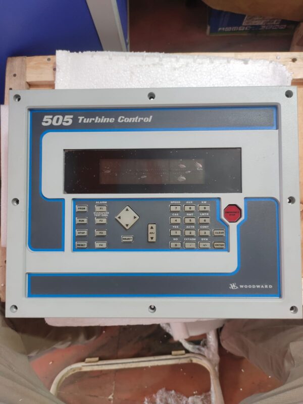Woodward 505 Turbine Control, digital turbine governor, turbine speed regulator, industrial turbine control, Woodward 505 manual, turbine alarm system, emergency stop control, power plant automation, gas/steam turbine controller.